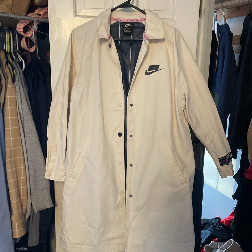 Nike Women's Cream Coat with Logo